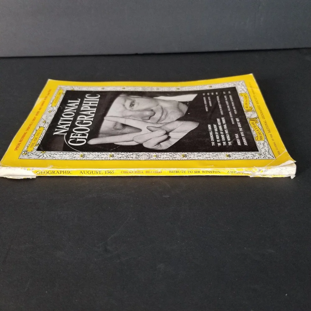 National Geographic August 1965‎ Winston Churchill Tribute Vol 128 No 2 Vintage